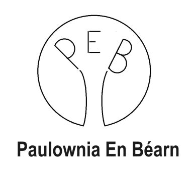 logo PEB société Paulownia en Béarn, plantation, scierie et centre de formation